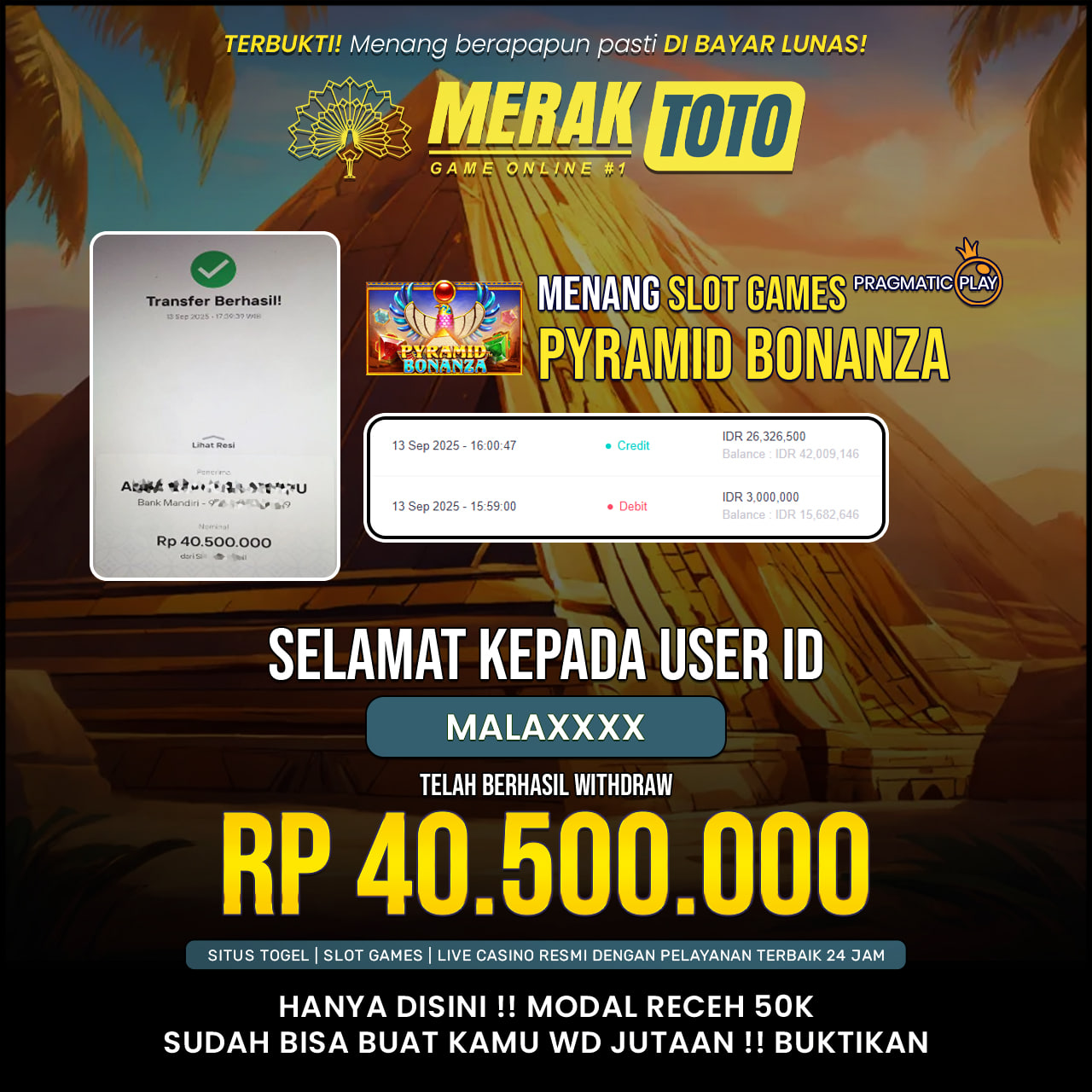 SELAMAT KEPADA PARA PEMENANG