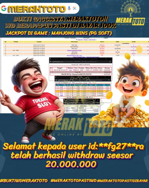 Selamat kepada User id : **fg27**ra  Telah berhasil mendapat kemenangan besar pada Mahjong Wins Sebesar Rp. 20.000.000,-